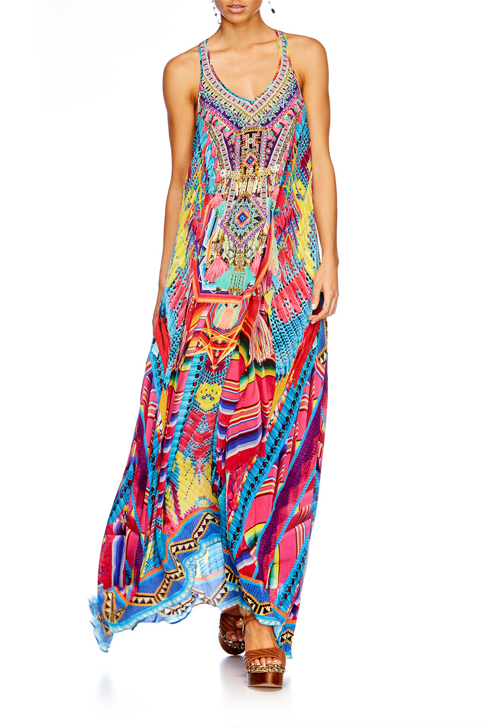 MS MOCHILLA V NECK RACER BACK DRESS