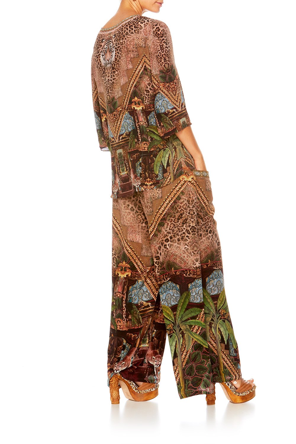 THE GYPSY LOUNGE V-NECK OVERSIZED BLOUSE