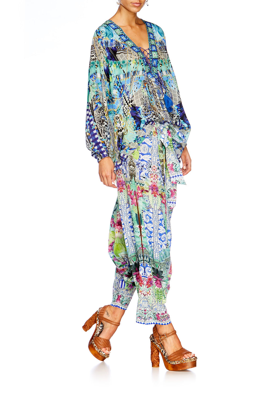 BAHIA BLISS HAREM PANTS W SIDE SPLIT