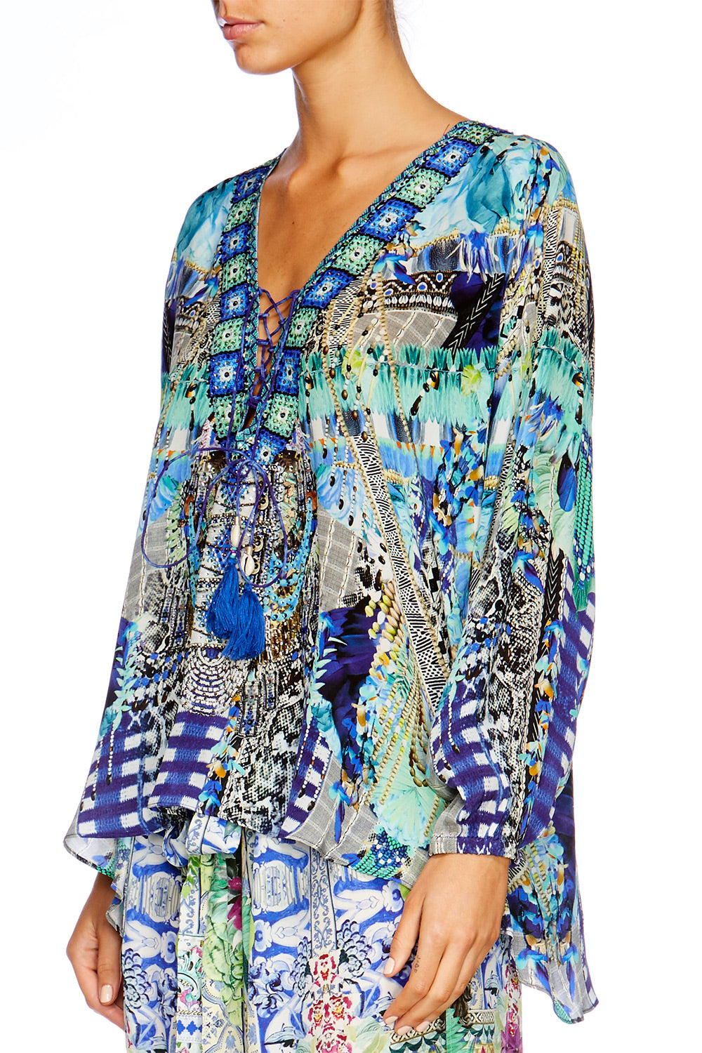 LEAVE ME WILD LACE UP SHIRT