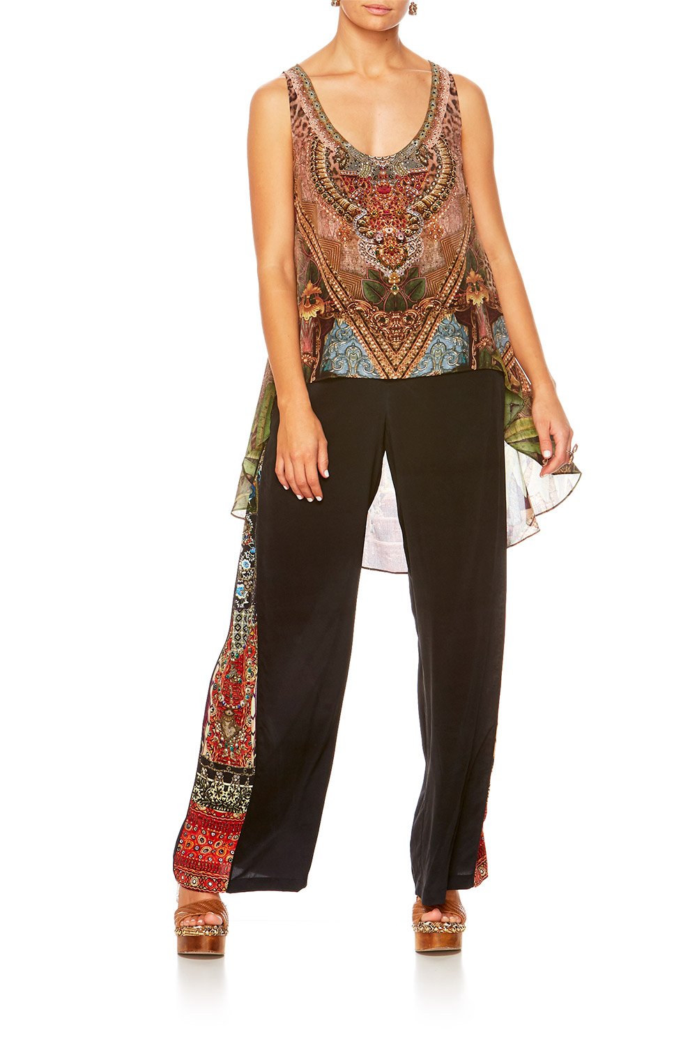 THE GYPSY LOUNGE LONG BACK SCOOP NECK SINGLET
