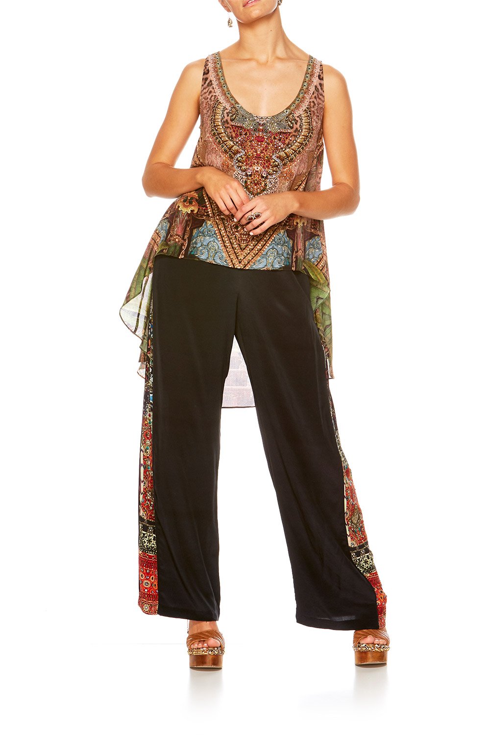 THE GYPSY LOUNGE LONG BACK SCOOP NECK SINGLET