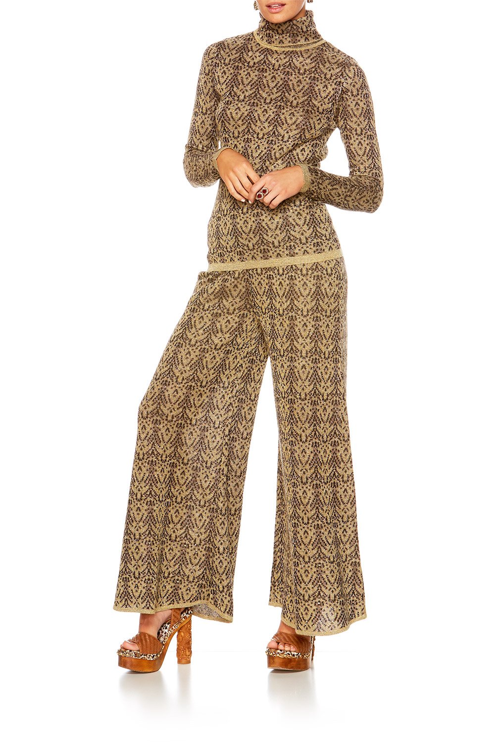 THE GYPSY LOUNGE FLARED KNIT TROUSER