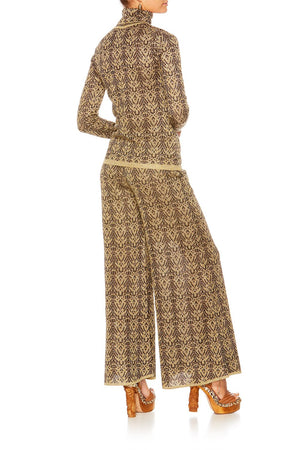 THE GYPSY LOUNGE FLARED KNIT TROUSER