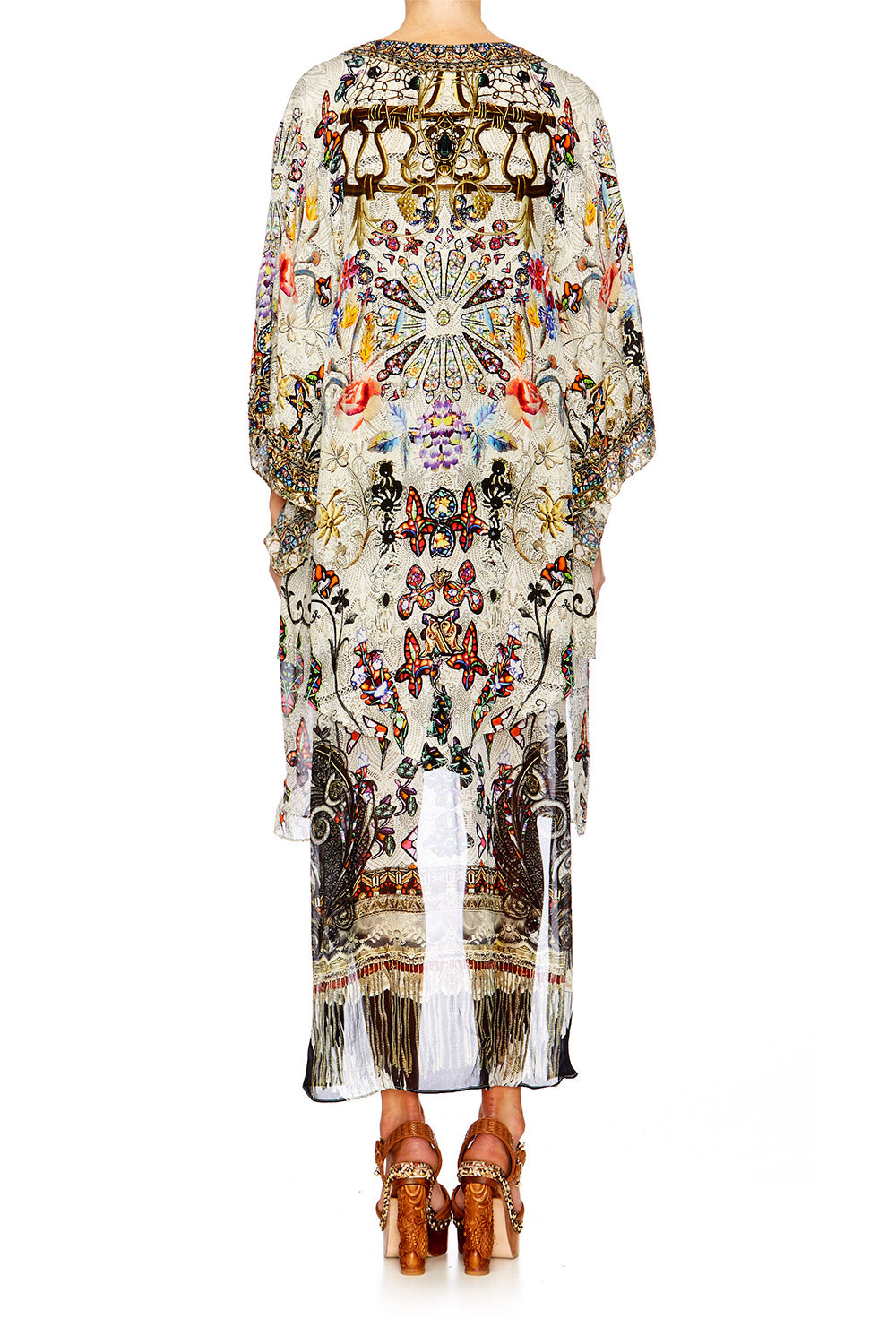 RAISE YOUR GLASS KIMONO W LONG OVERLAY