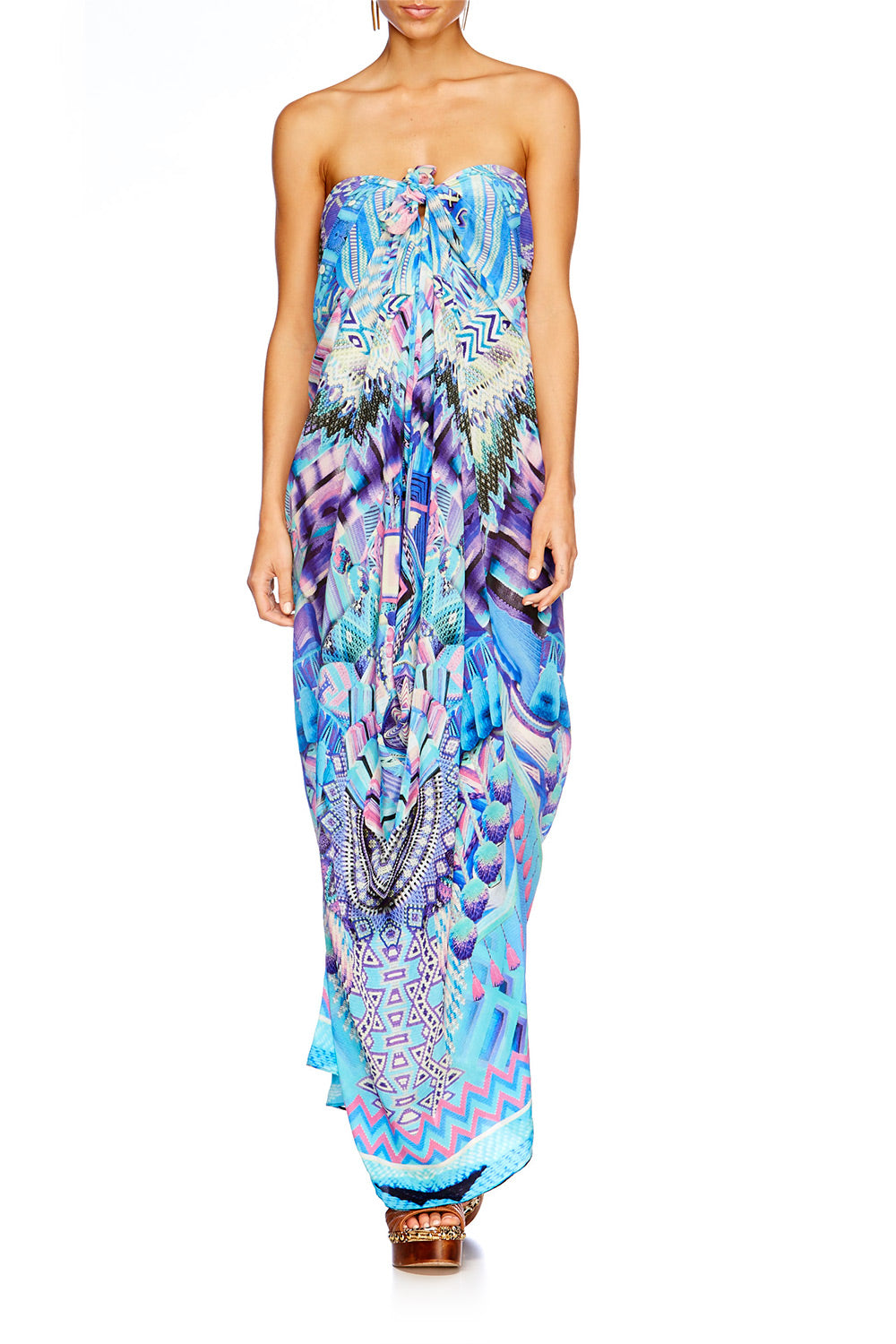 THREADS OF COSMOS ROUND NECK KAFTAN