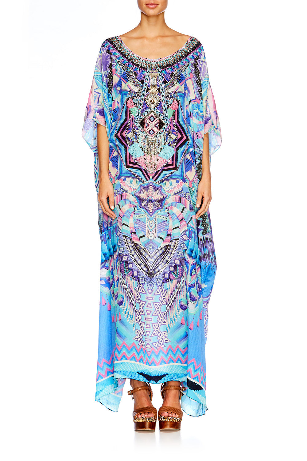 THREADS OF COSMOS ROUND NECK KAFTAN