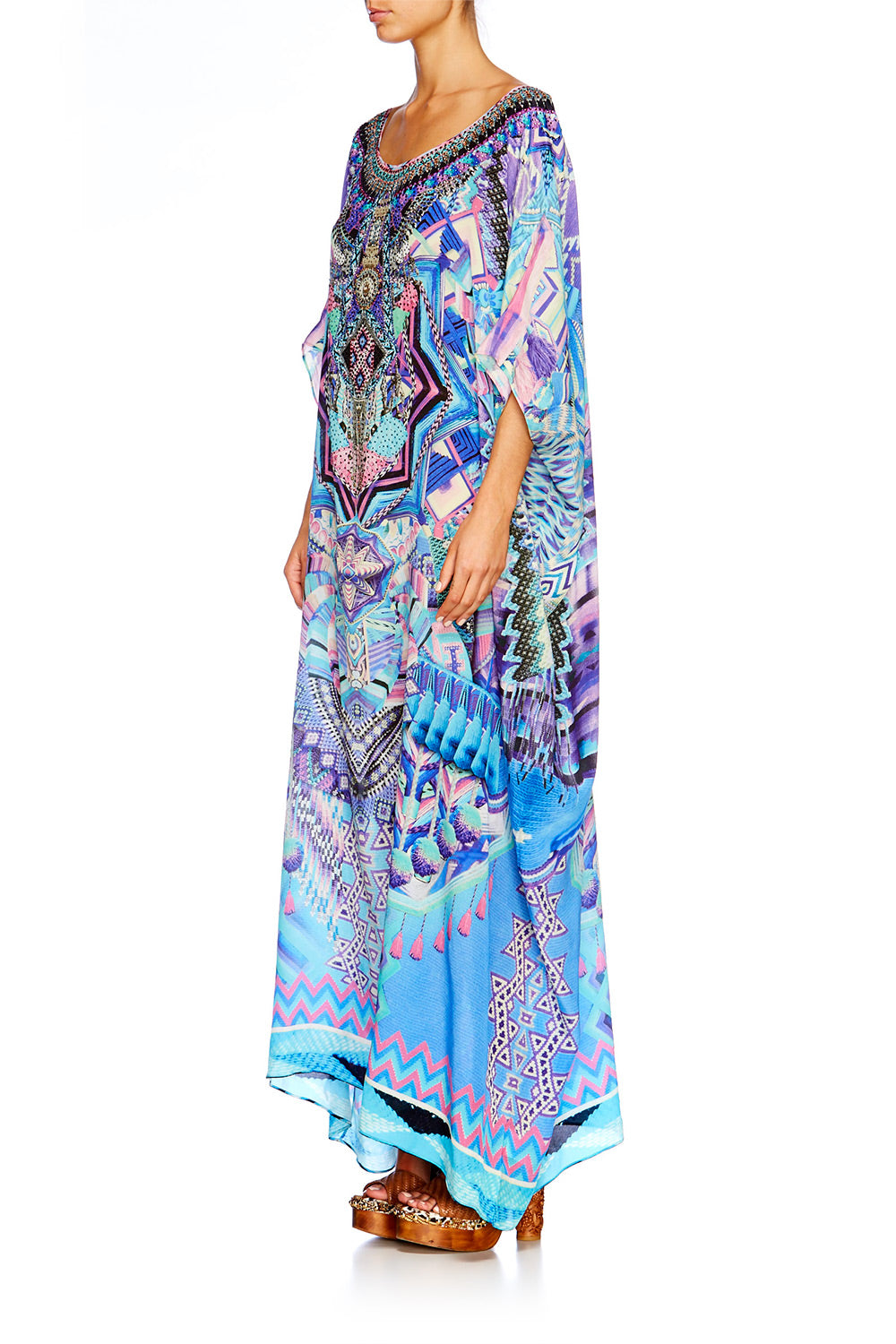 THREADS OF COSMOS ROUND NECK KAFTAN