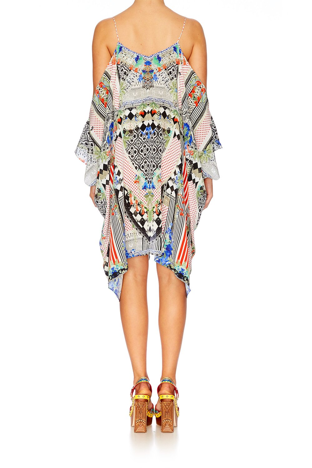 SHOESTRING STRAP KAFTAN FLORAFUL