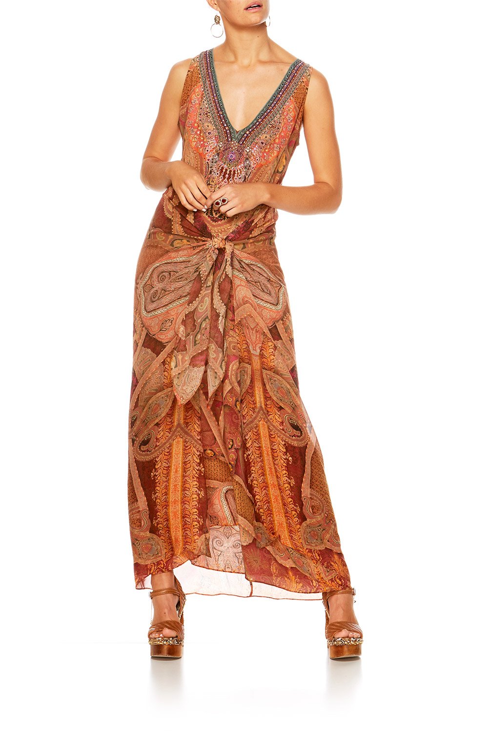 FAMILY GATHERING TIE FRONT DRESS MULTI WEAR