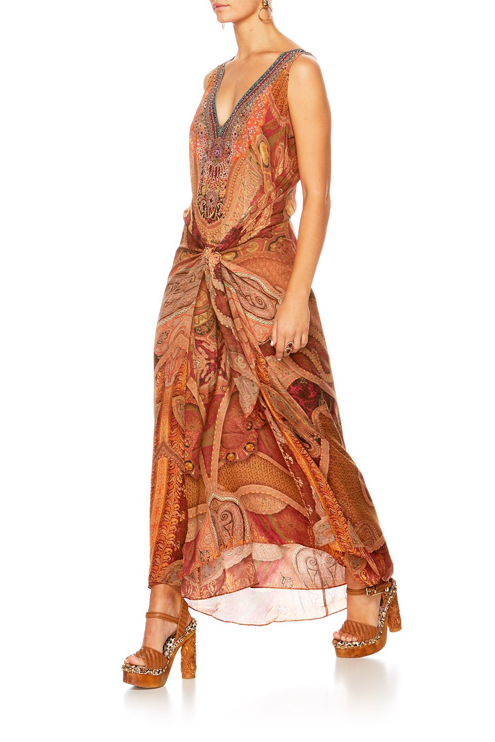 FAMILY GATHERING TIE FRONT DRESS MULTI WEAR