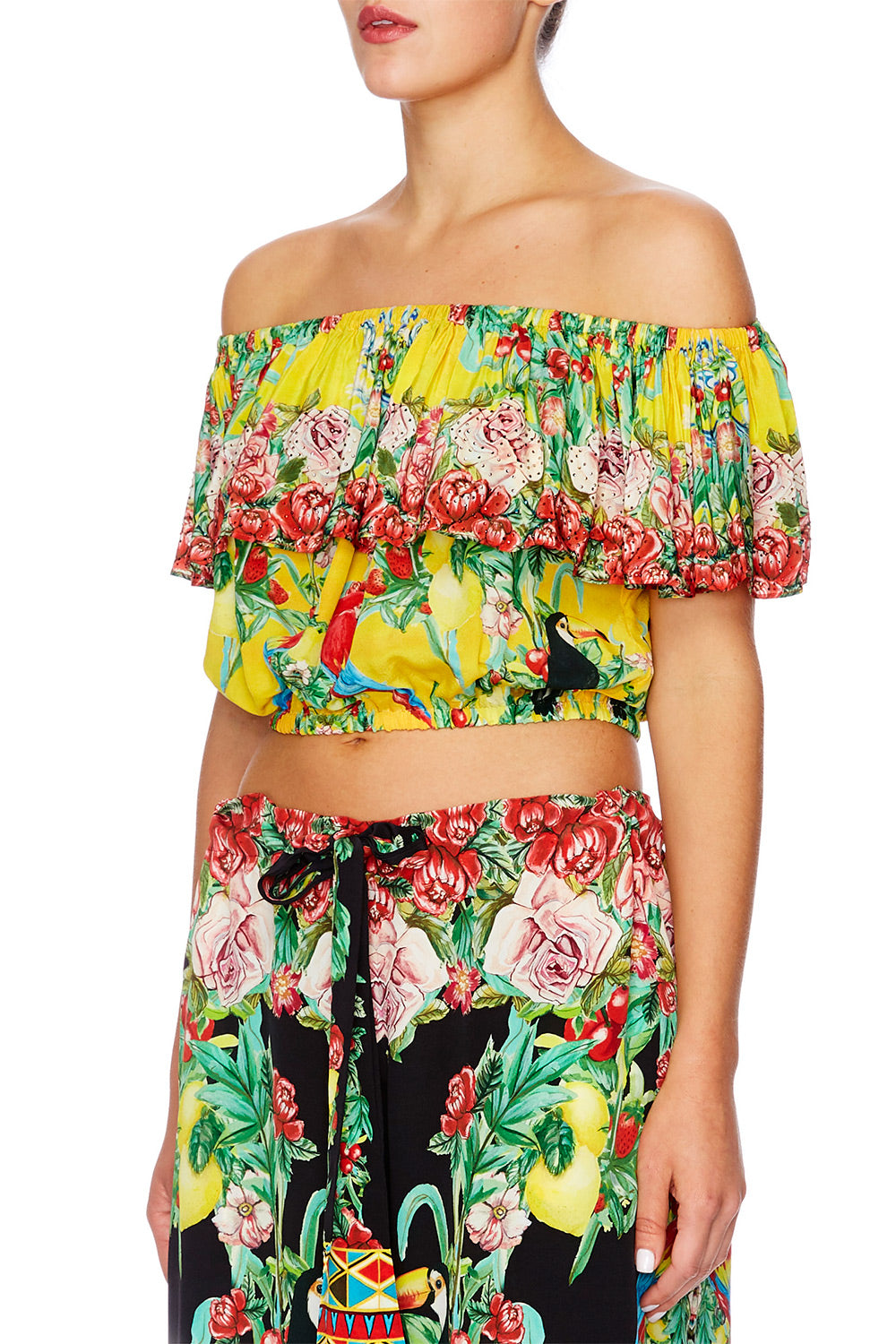 LOVE BIRDS MIDRIFF FRILL TOP