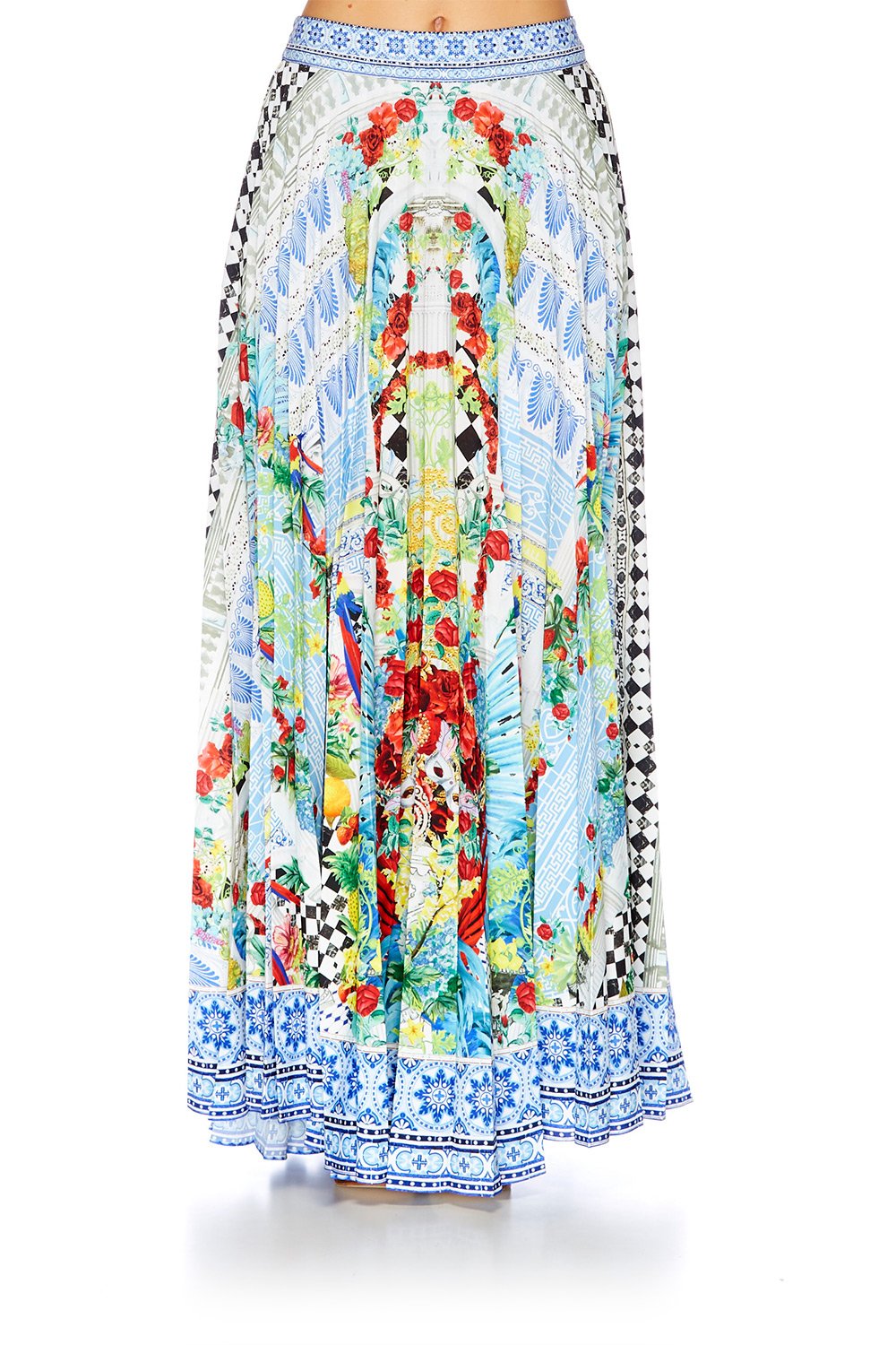 MASKING MADNESS PLEATED FULL HEM SKIRT