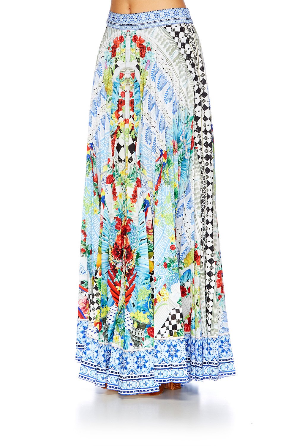 MASKING MADNESS PLEATED FULL HEM SKIRT