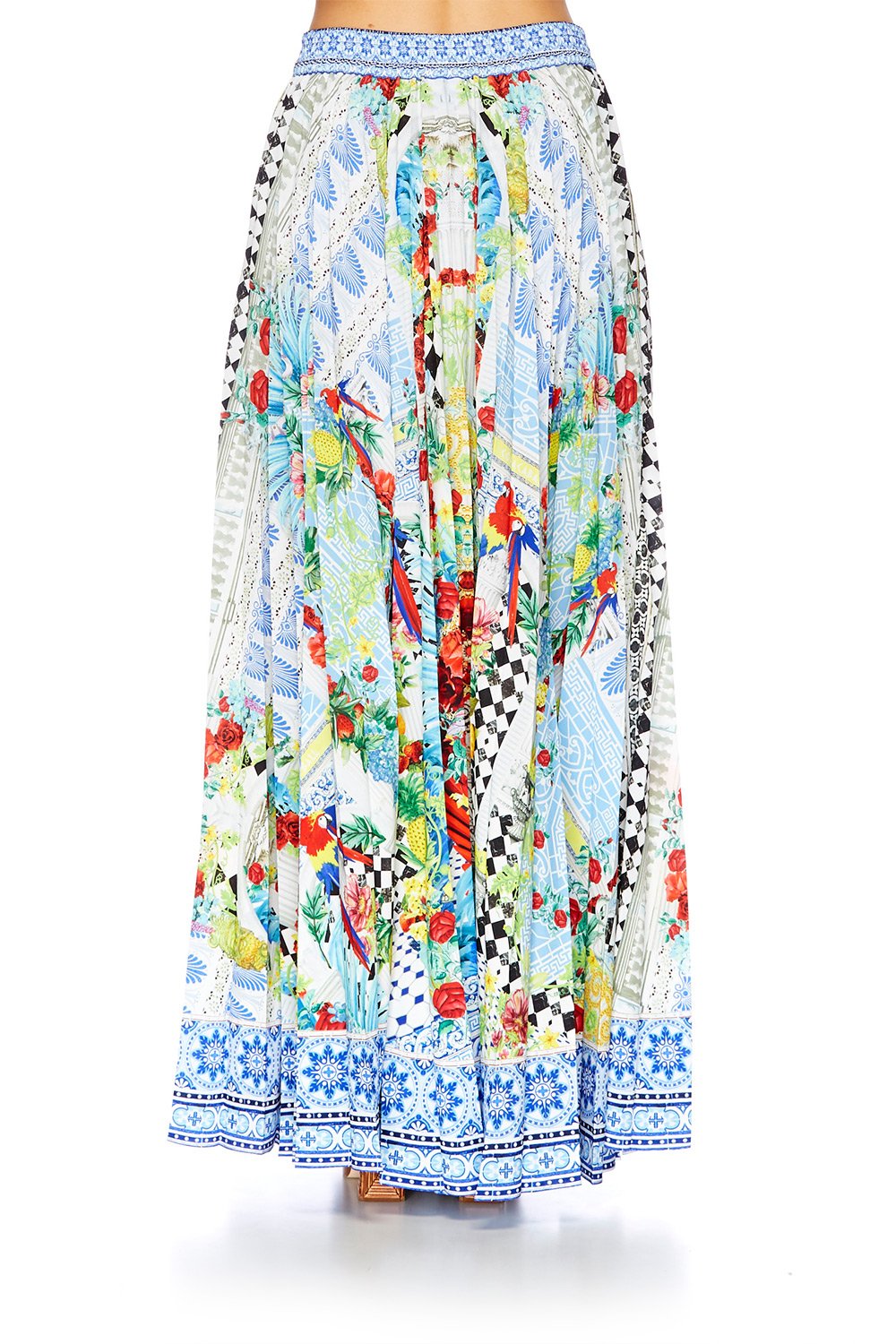 MASKING MADNESS PLEATED FULL HEM SKIRT