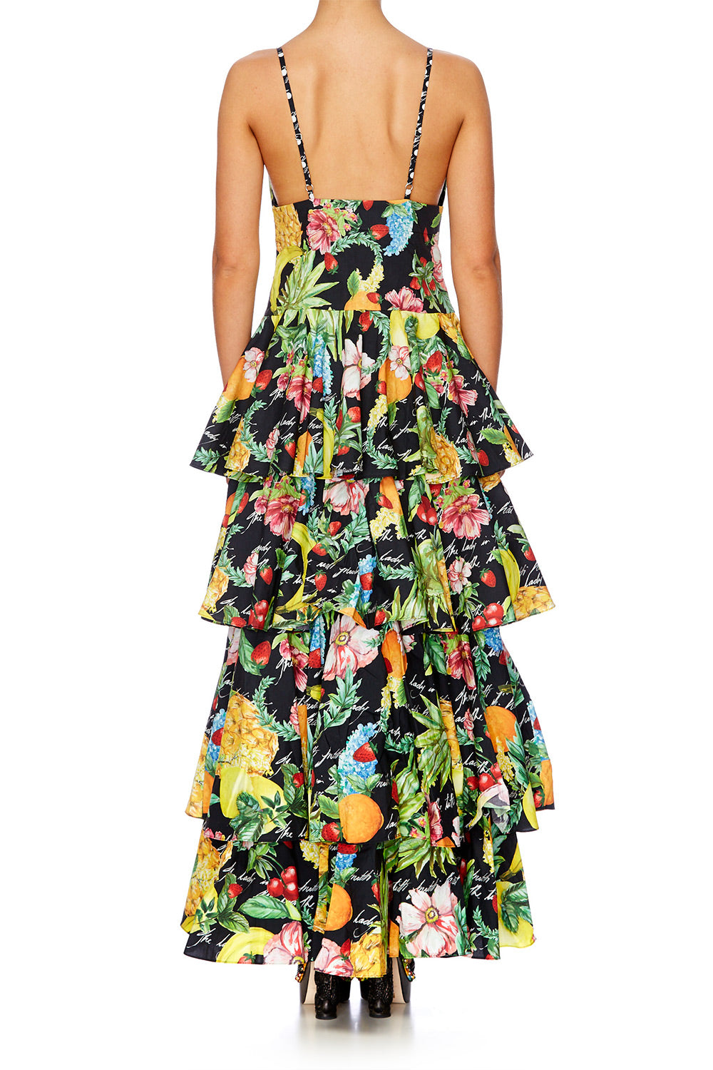 CALL ME CARMEN GATHERED TIERED DRESS