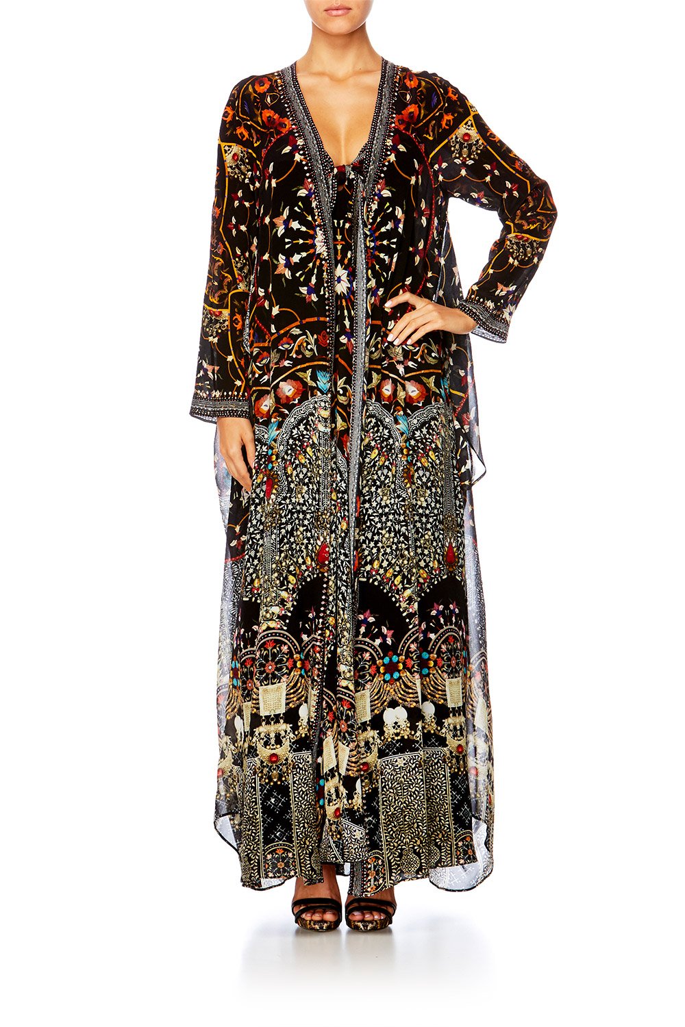 CHAMBER OF REFLECTIONS V-NECK OVERLAY WITH TIE WAIST