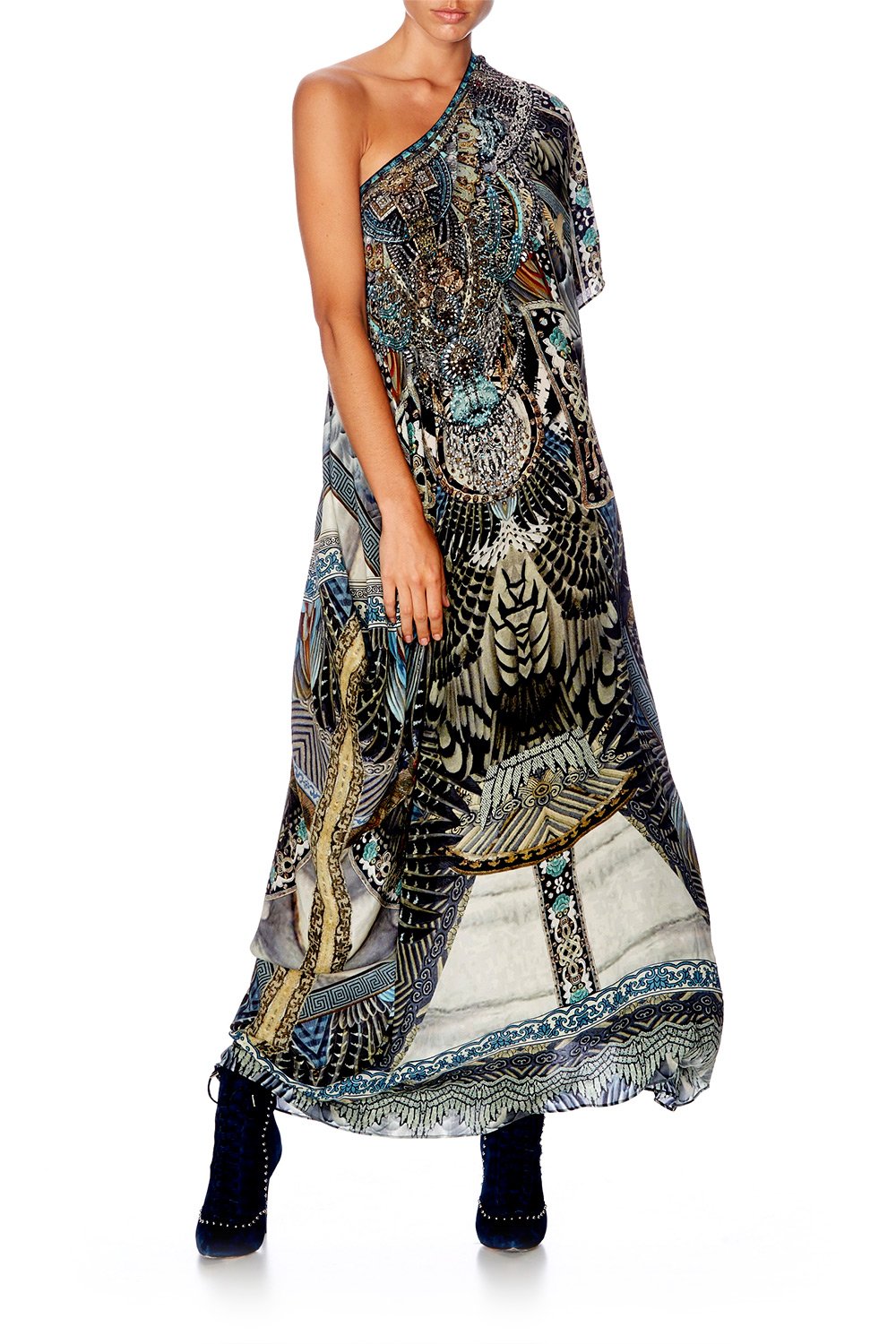 GIRL ON THE WING ROUND NECK KAFTAN