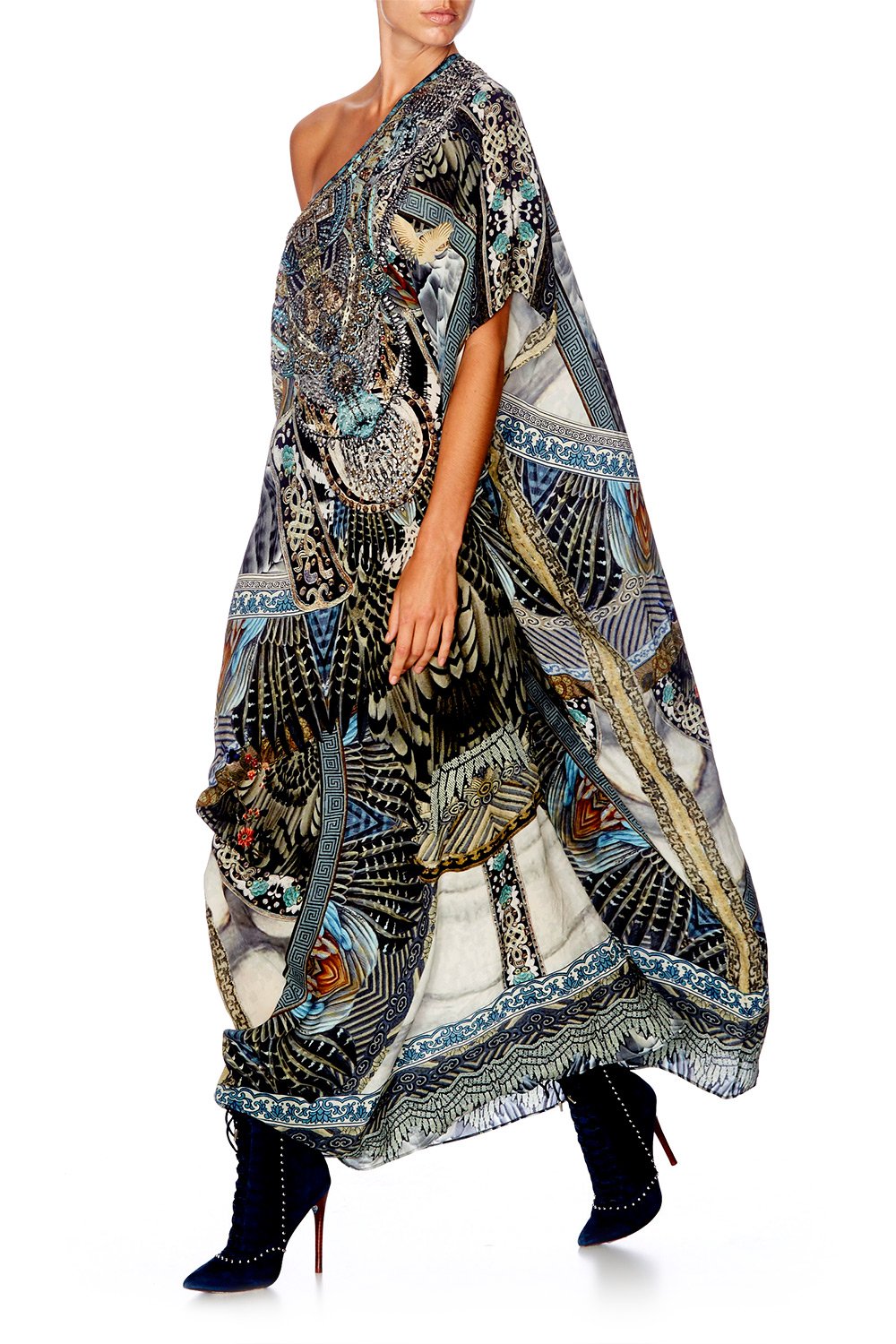 GIRL ON THE WING ROUND NECK KAFTAN