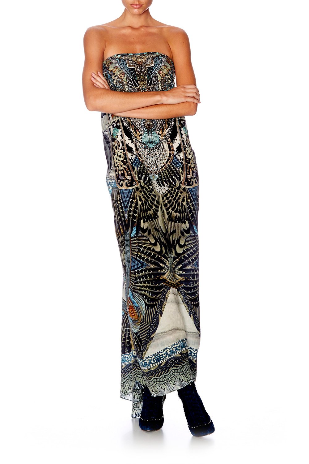 GIRL ON THE WING ROUND NECK KAFTAN