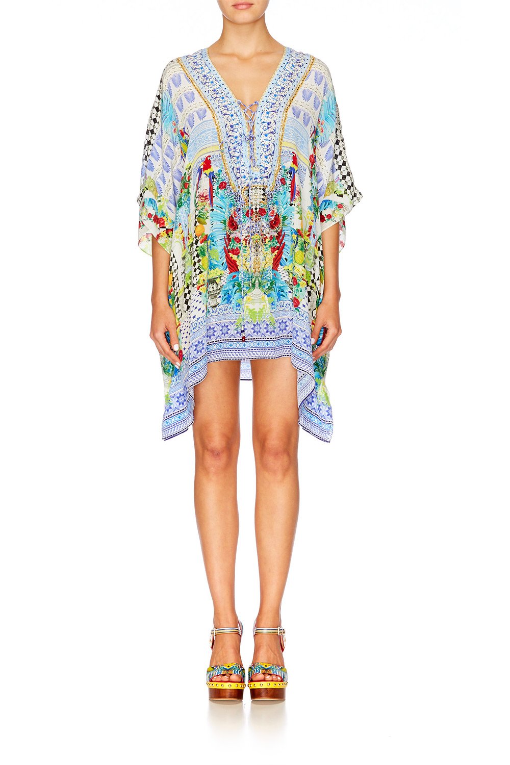 MASKING MADNESS SHORT LACE UP KAFTAN
