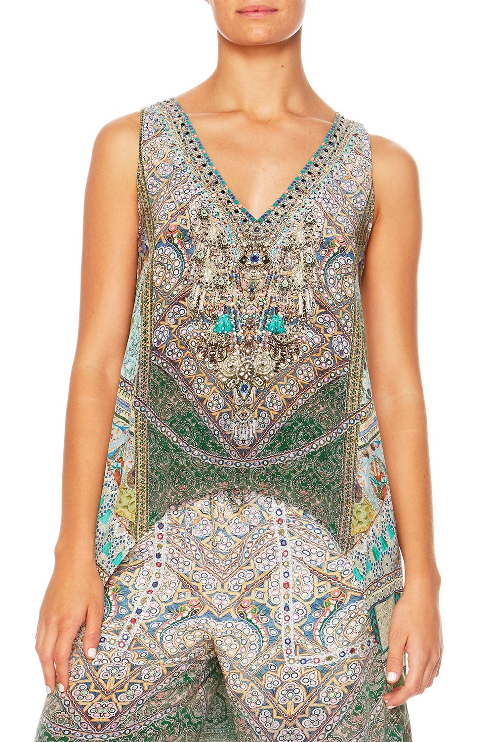 MAMAS HOME HIGH LOW CROSS OVERLAY TOP