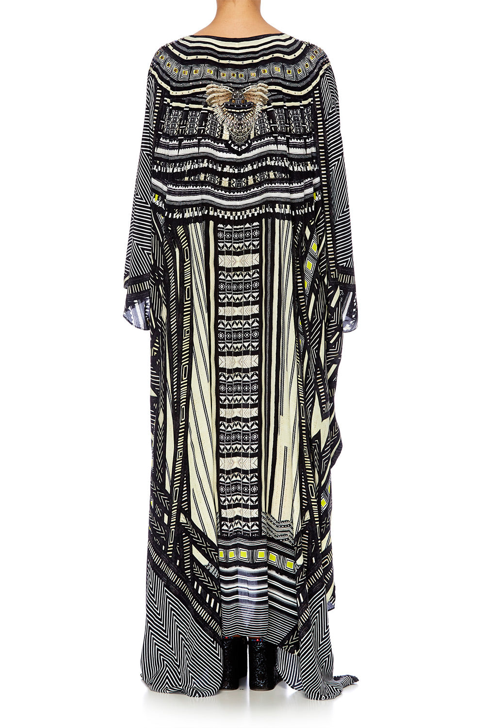 BETWEEN THE LINES SPLIT HEM LACE UP KAFTAN
