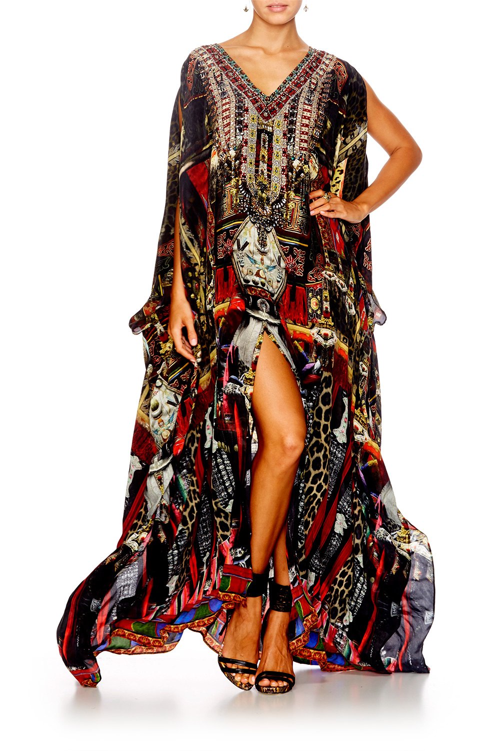 IN A DALAI DAZE SPLIT FRONT & SLEEVE KAFTAN