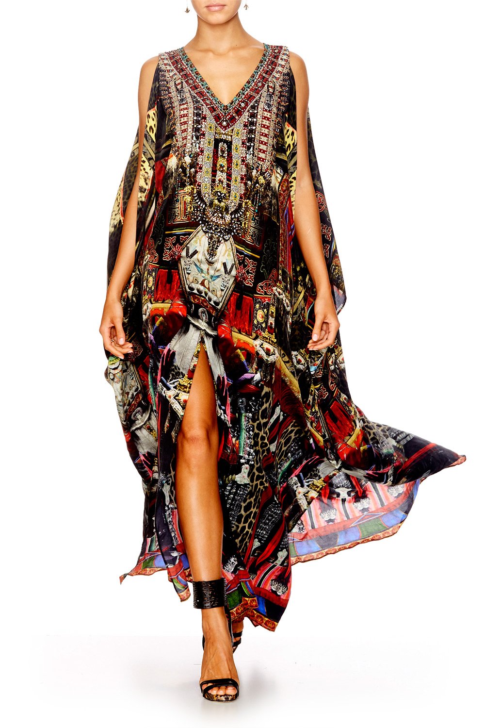 IN A DALAI DAZE SPLIT FRONT & SLEEVE KAFTAN