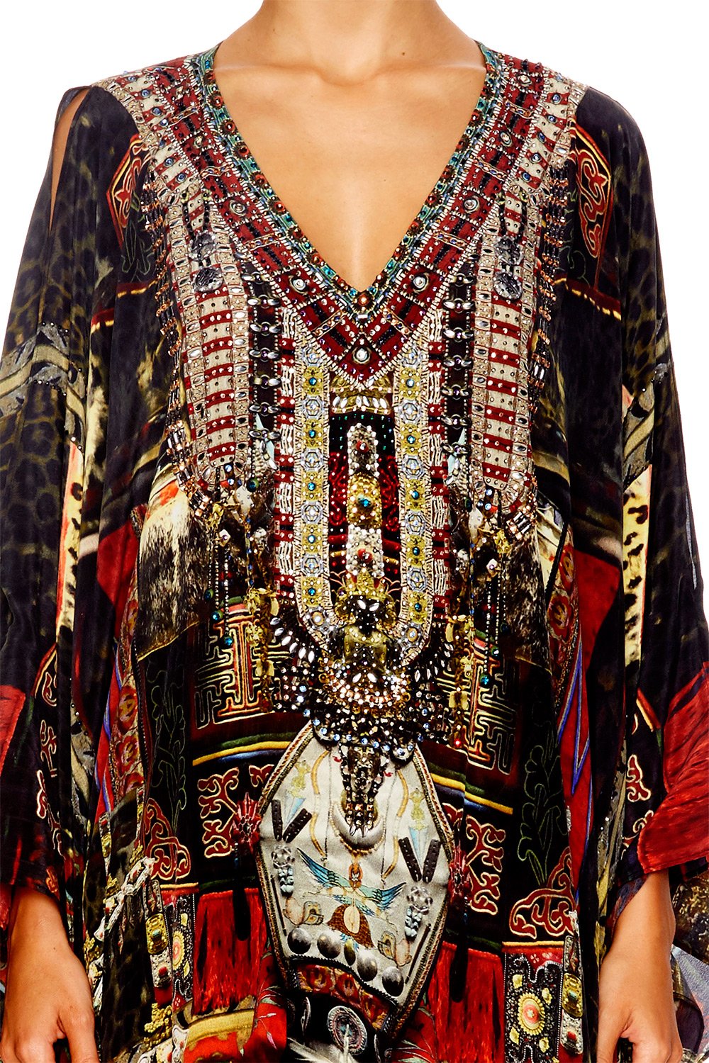 IN A DALAI DAZE SPLIT FRONT & SLEEVE KAFTAN