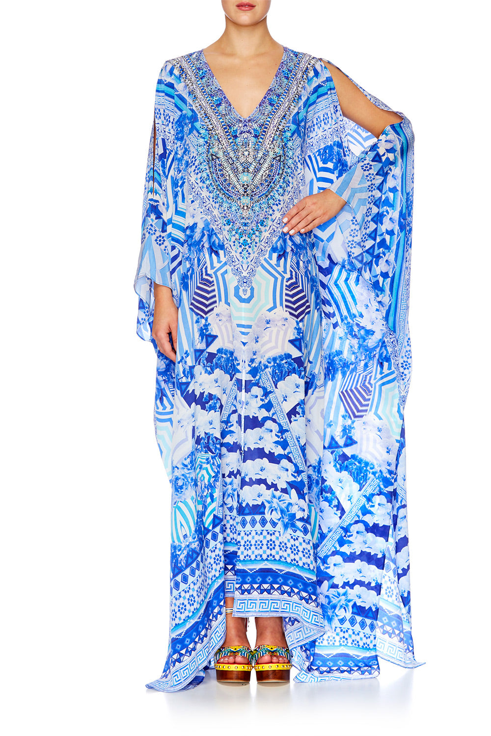THROWING SHADE SLIT FRONT & SLEEVE KAFTAN
