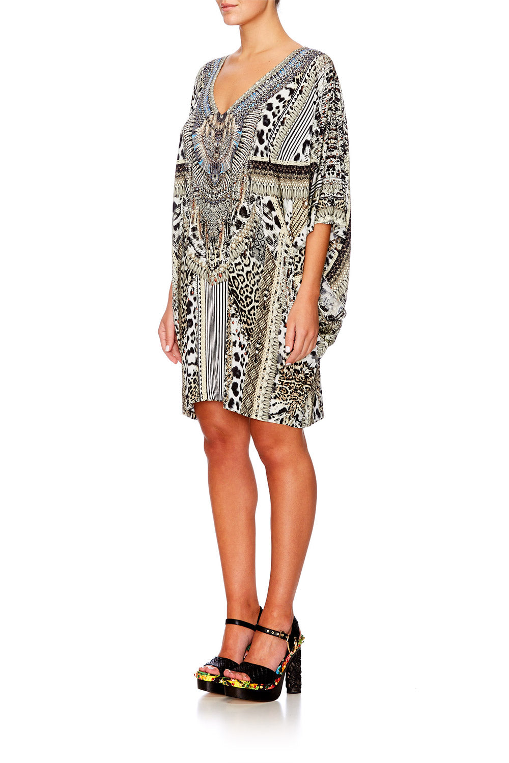 ANIMAL INSTINCT BAT SLEEVE DRESS