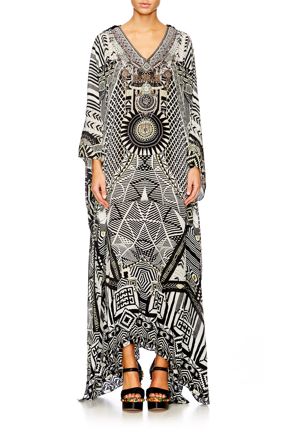 HANGING AROUND SLIT FRONT & SLEEVE KAFTAN