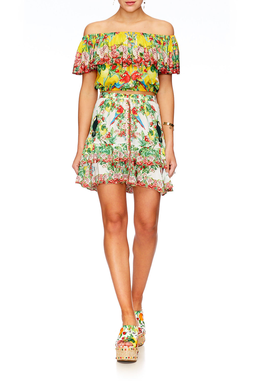 LOVE BIRDS MIDRIFF FRILL TOP