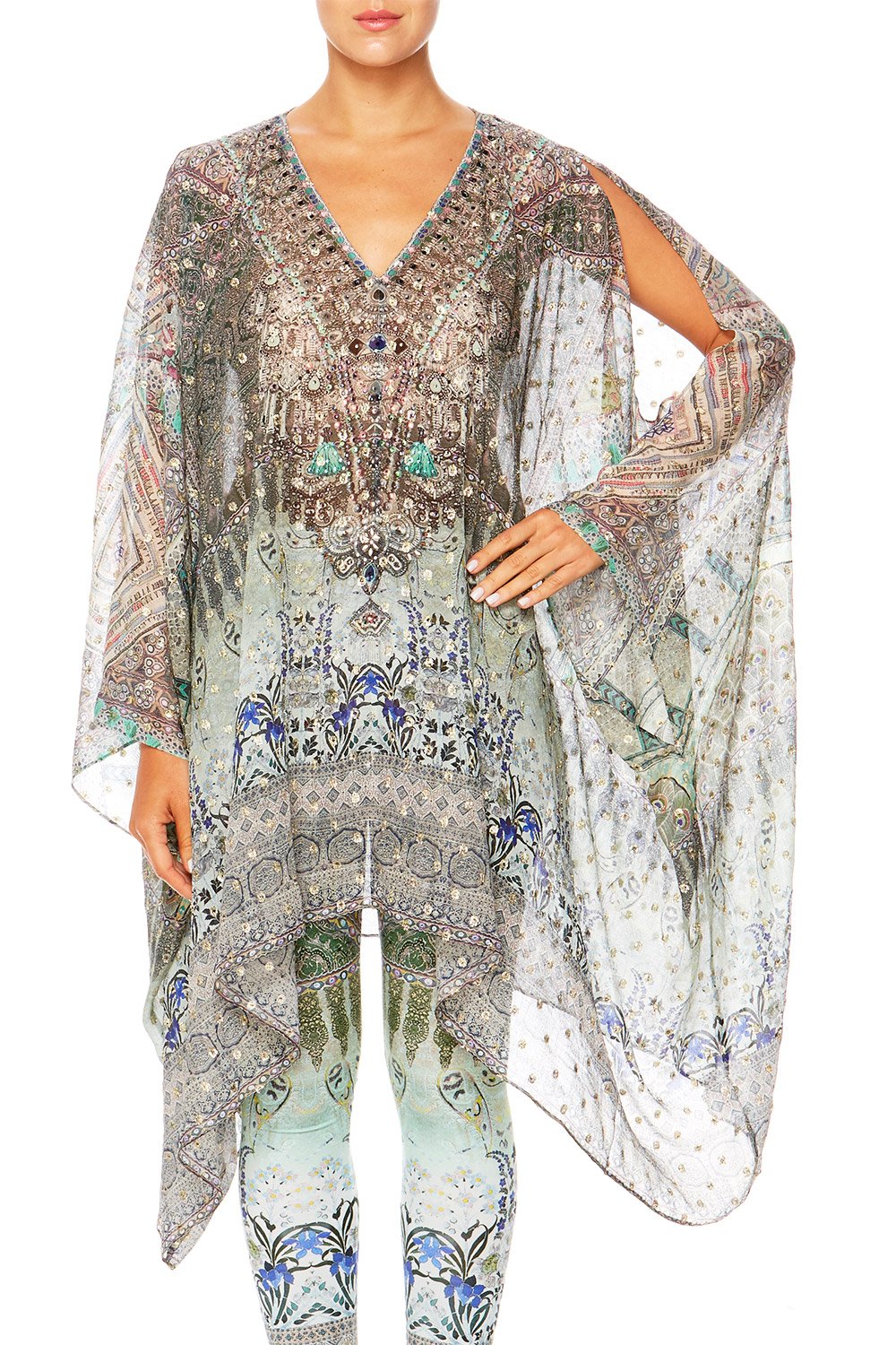 MAMAS HOME SPLIT SHOULDER SHORT KAFTAN