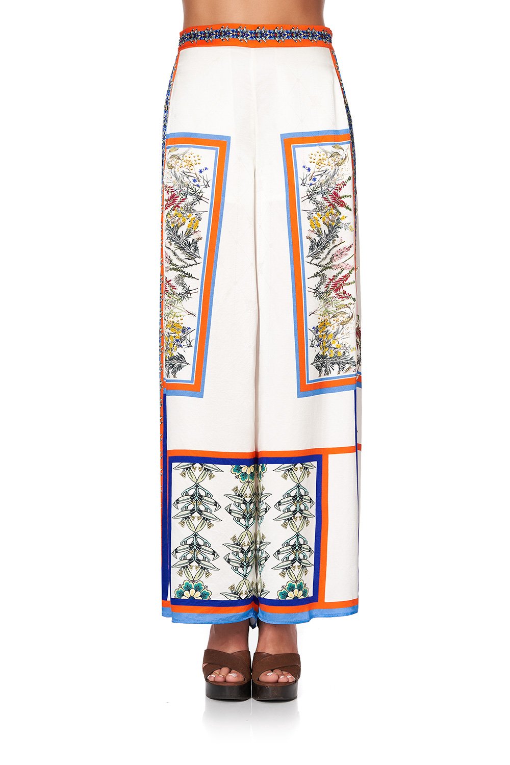 SIDE BUTTON UP PANT PAVED IN PAISLEY