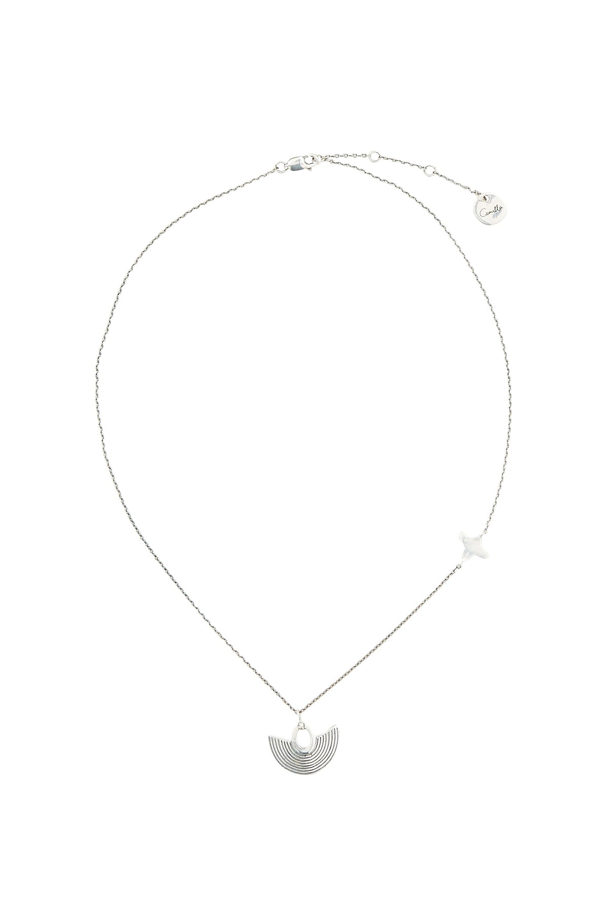 SILVER PLATED SHORT PENDANT NECKLACE