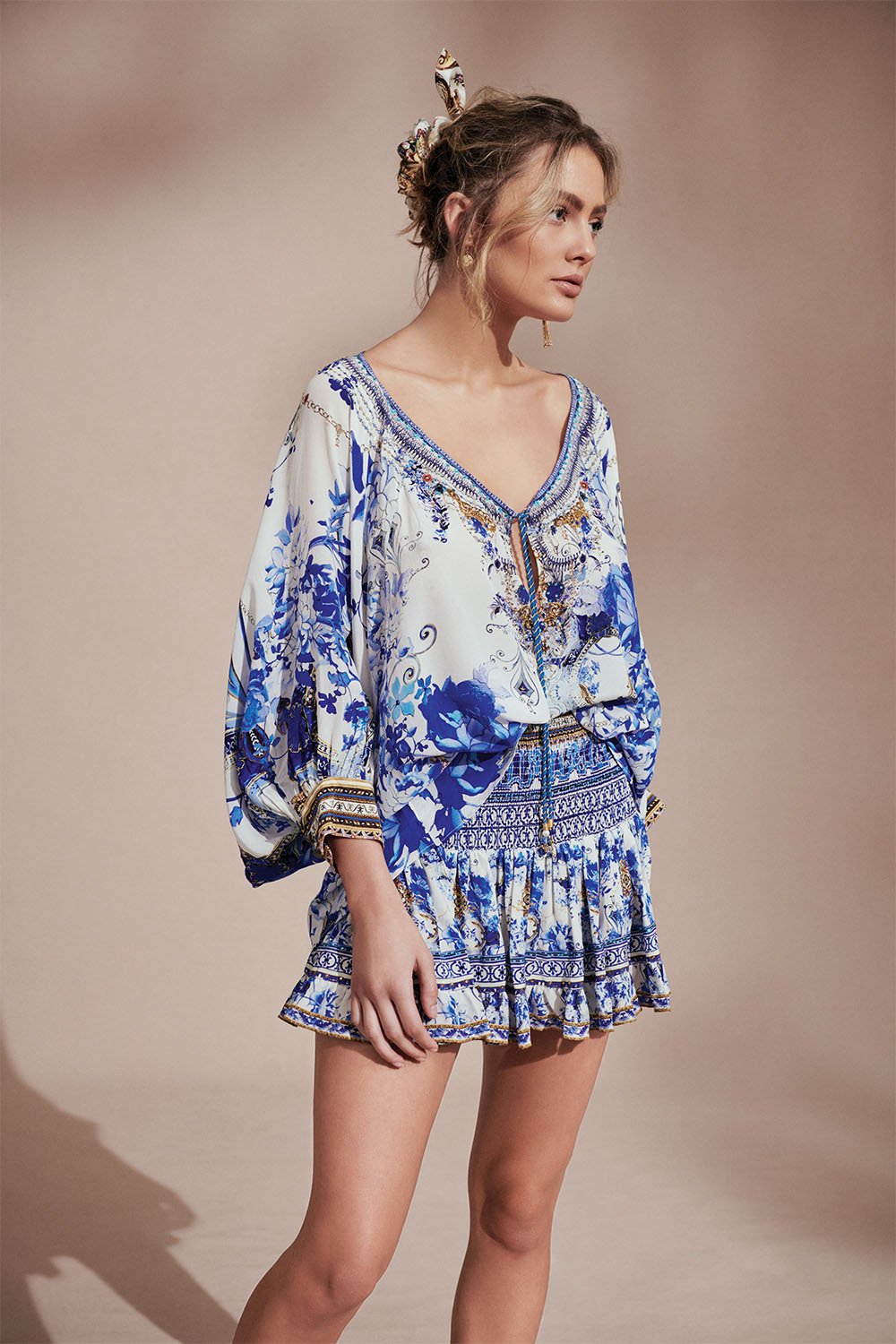 RAGLAN SLEEVE BLOUSE WITH CUFF SAINT GERMAINE