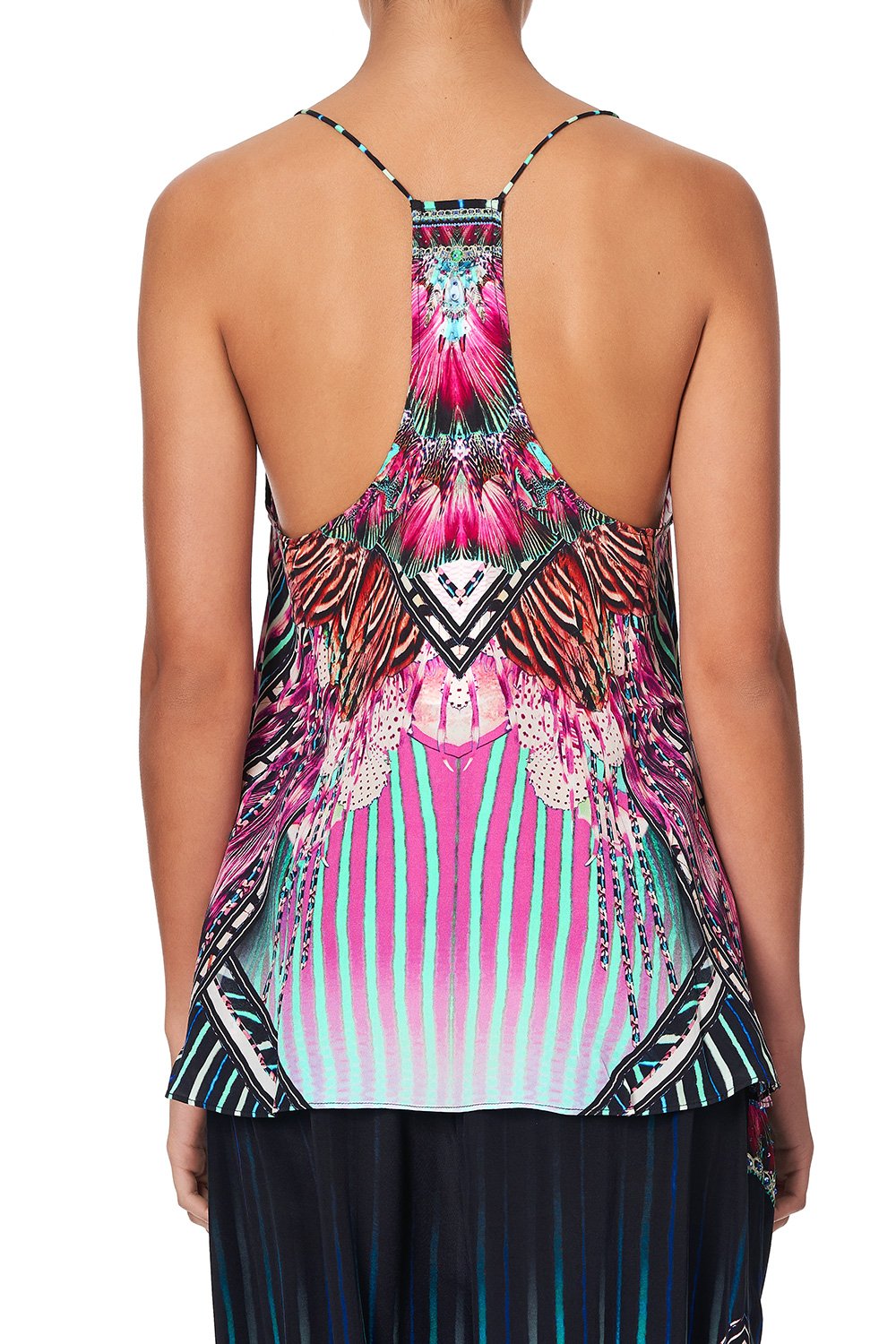 T BACK SHOESTRING TOP RAINBOW EYES