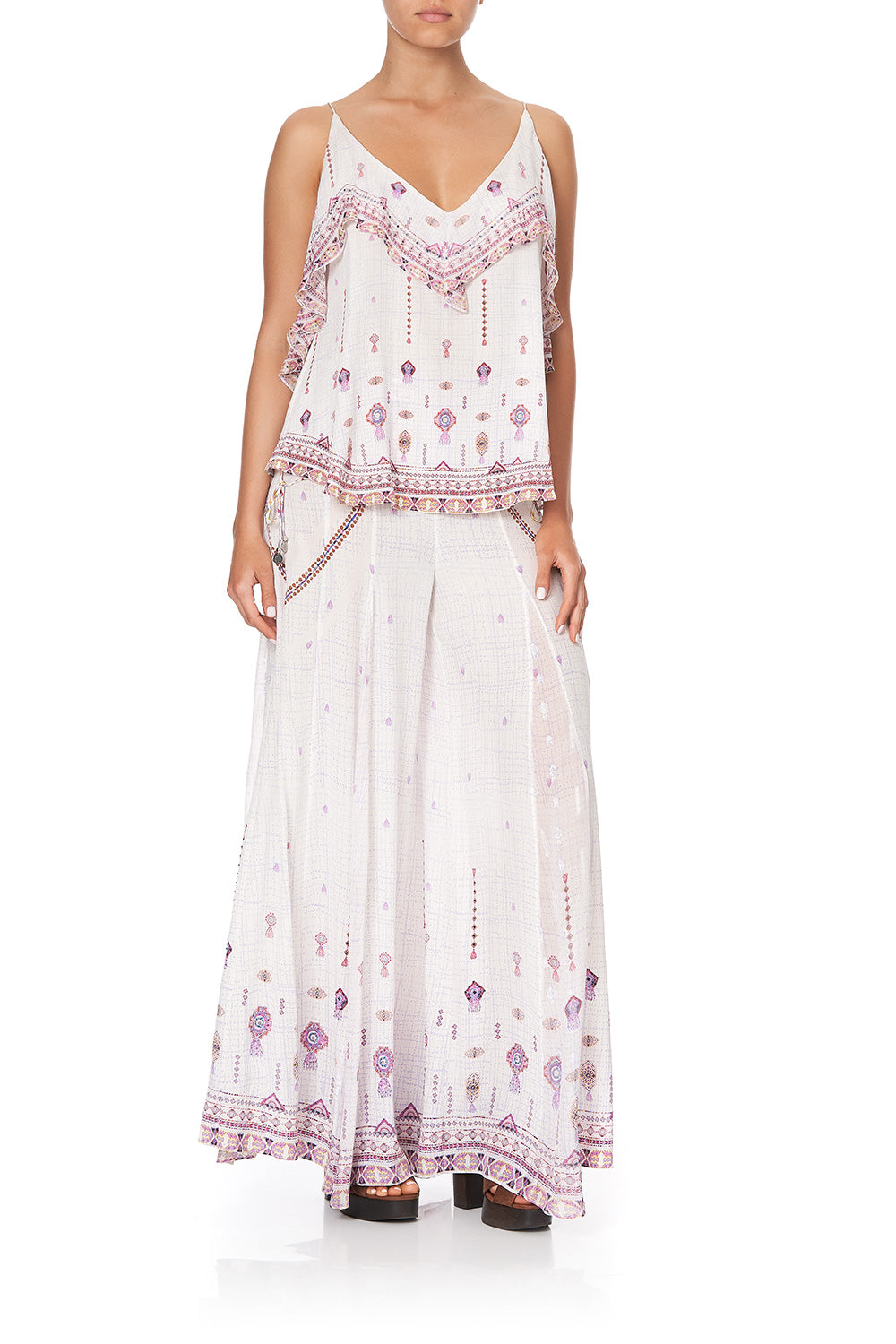 TOP WITH NECKLINE FRILL TANAMI ROAD