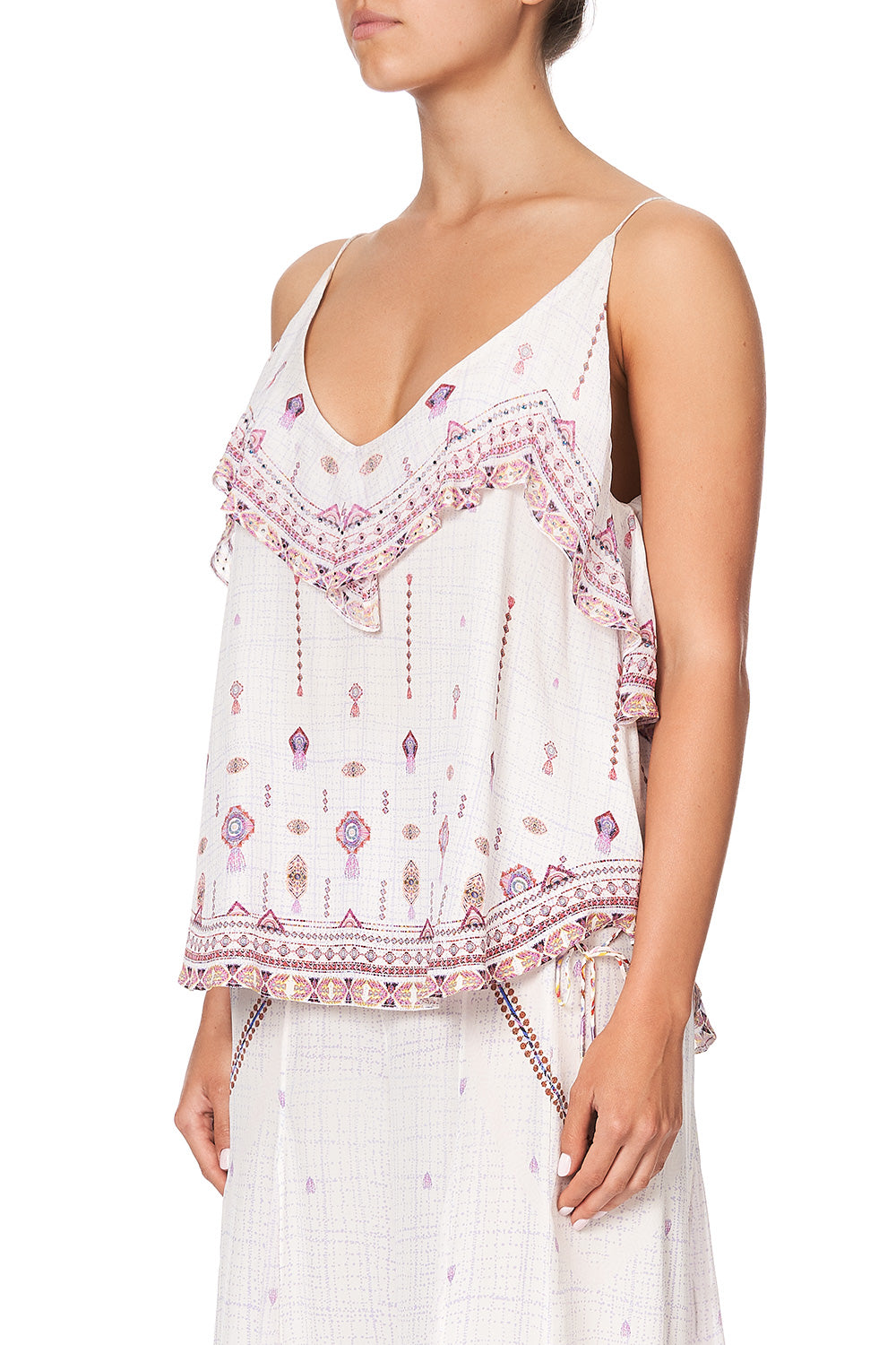 TOP WITH NECKLINE FRILL TANAMI ROAD