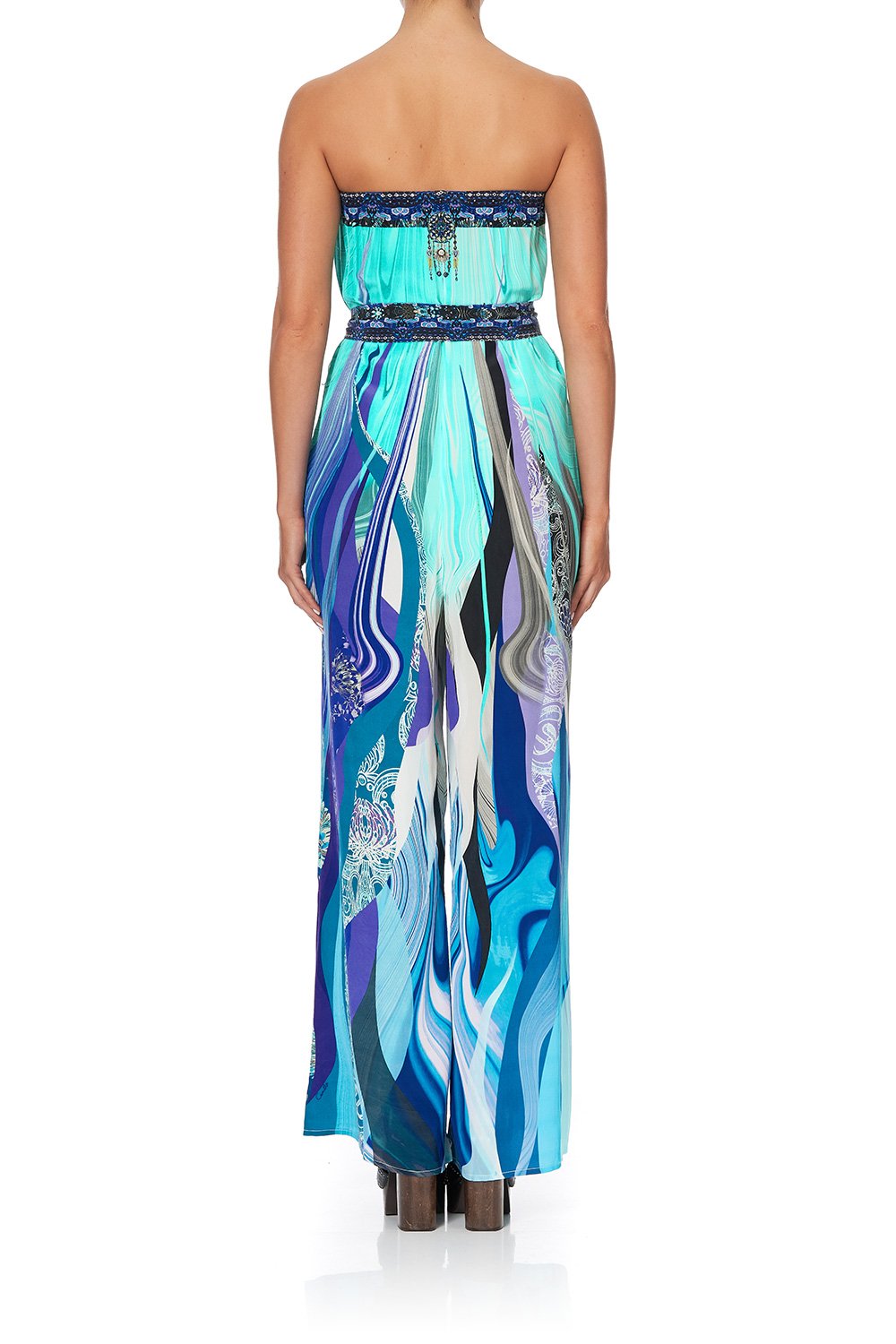 TIE WAIST STRAPLESS JUMPSUIT WATEGOS WANDERLUST