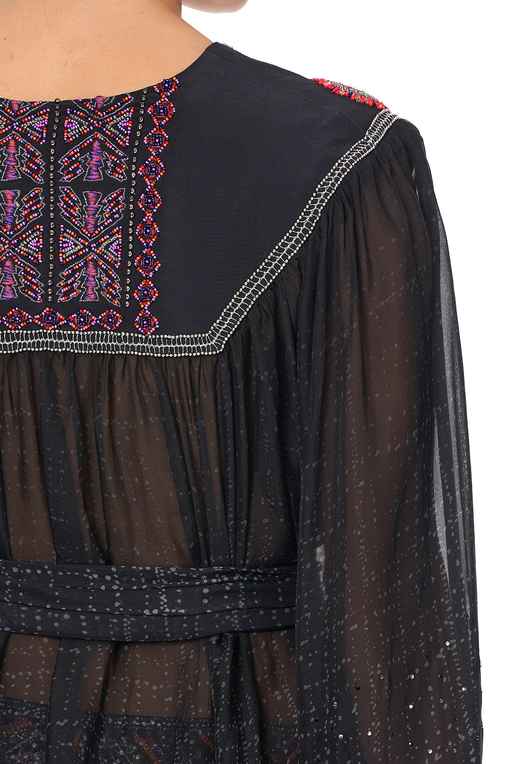 WRAP BLOUSE WITH YOKE MINA MINA