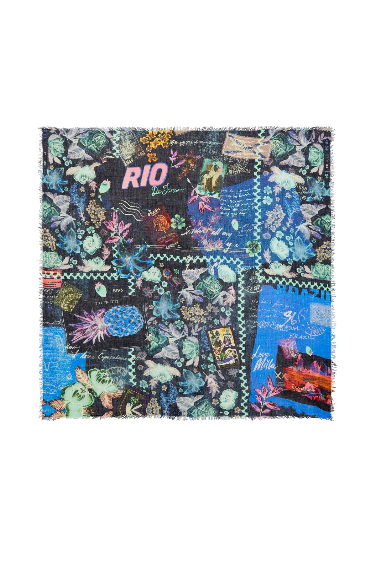 YOUVE GOT MAIL SHEER SCARF W RAW EDGE